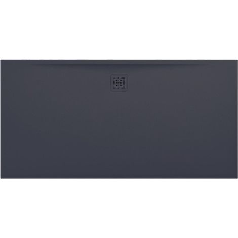 Receveur de douche rectangulaire LAUFEN PRO, bonde côté long 1800 x 900 x 34 mm anthracite LAUFEN