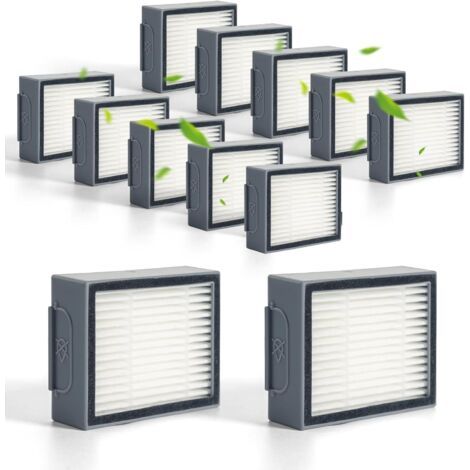 12-pack replacement filters, compatible with iRobot Roomba EI & J series e5 e6 i1 i2 i3 i4 i5 i6 i7 i8 j5 j6 j7 j8 j9 and other vacuum cleaner versions (Not for Combo J7+/J9+ Plus)--DTEKGAZ