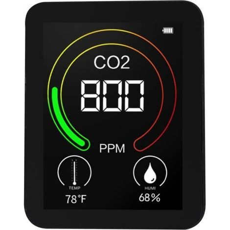 Kohlendioxidmessgerät, Temperatur-/Feuchtigkeits-Luftqualitätsmonitor für Echtzeitdaten vom Büro bis (1/4)