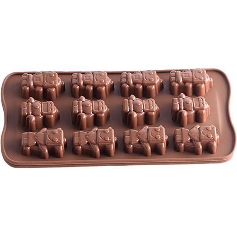 Moule à chocolat en silicone humanoïde 12 pièces pour la cuisson de bonbons. (1/4)