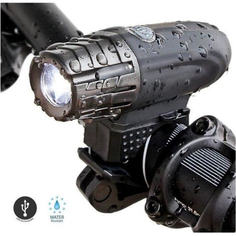 Eclairage avant LED ultra puissant - Rechargeable USB - Pour VTT - Noir (1/4)
