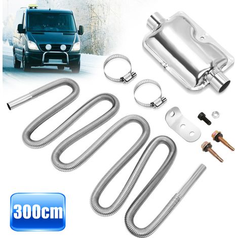 Randaco Riscaldatore ad Aria 300cm Diesel Parcheggio Auto Tubo di Scarico Kit Silenziatore Silenziatore 25mm