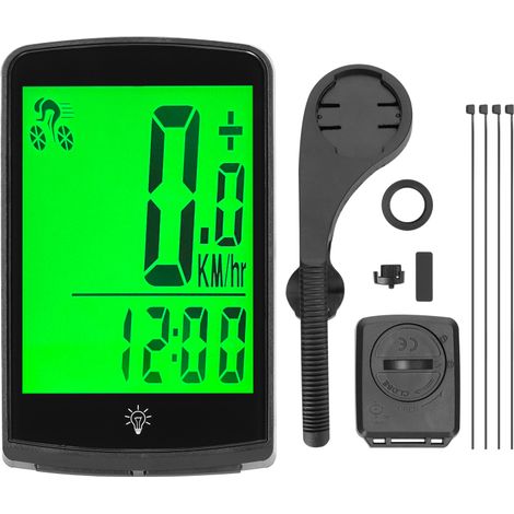 3,3-Zoll Multifunktionaler wasserdichter LED-Fahrradcomputer mit Hintergrundbeleuchtung, automatischer Scanfunktion und Alarm (Mountainbike/Rennrad)