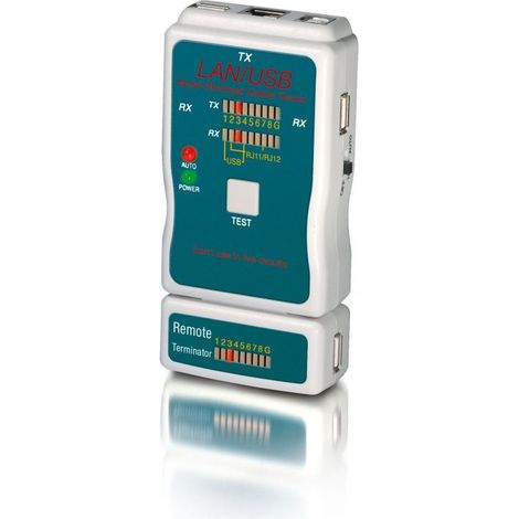 equip 129964 tester de cable verde y gris compacto