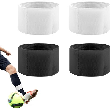 Bandes Protege Tibia Football, 2 Paires Bandes de Maintien pour Protège-Tibias, Respirant Antidérapant Réglable Bandes de Cheville, Sangles de Fixation, pour Enfants et Adultes, pour Le Sport (1/5)