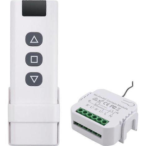 Interrupteur de store/rideau Tuya Smart Life WiFi 433 MHz avec télécommande pour commande de volet roulant électrique, 1R (1/5)