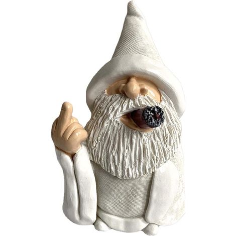 Statue De Jardin Fumeur Jardin Doigt Du Milieu Fumeur Résine Statue Nain Ornement De Jardin Pour Cour Pelouse Patio Jardin Décoration Fumeur Jardin 1pc (1/5)