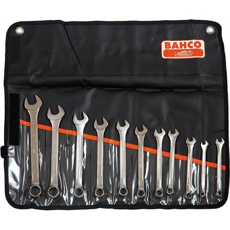 Bahco Chrome Polished Combination Spanner Set, 11 Piece (1/3)