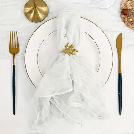 Serviettes de table en lin style bohème pour la maison et les fêtes (1/4)
