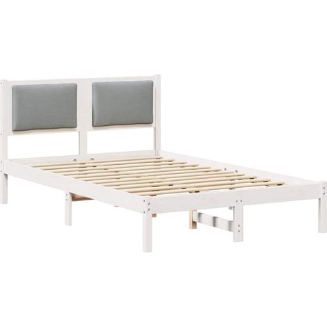 Maison Exclusive - Cadre de lit Gris clair 120 x 190 cm Pin massif (1/5)