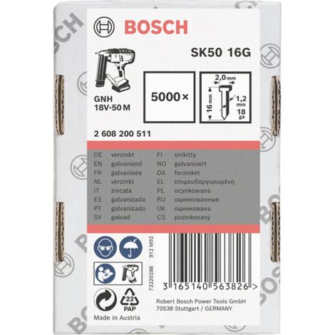 Bosch Senkkopf-Stift SK50 16G, 1,2 mm, 16 mm, verzinkt - 2608200511 (1/5)