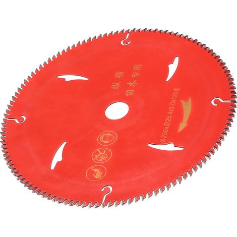 Lame de scie circulaire en carbure pour le travail du bois, disque de coupe en alliage, 250 mm x 25,4 mm x 3 mm x 120 dents (1/5)