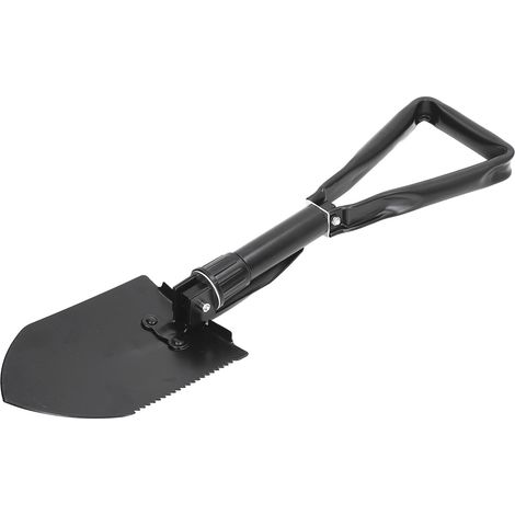 Hochharte, klappbare Schaufel, tragbar, im Militärstil, für Camping, Gartenarbeit und Notfallsituationen. (1/4)