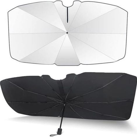 Sonnenschutzblende für die Windschutzscheibe, 57 x 31 Zoll – 360° drehbar – faltbar – UV-Schutz (1/4)