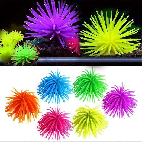 Corail artificiel en silicone, décoration pour aquariums d'eau douce et d'eau de mer - L (1/4)