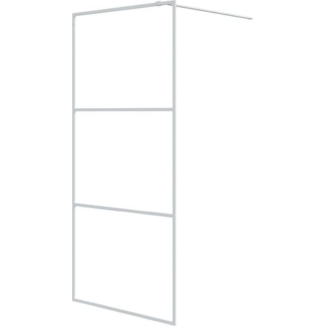 Maison Exclusive - Parete Doccia Walk in Bianca 90x195 cm Vetro Trasparente ESG
