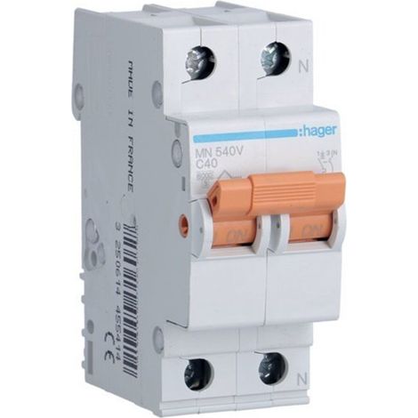 HAGER MN540V  Leistungsschalter MN 1P+N 40A Kurve C