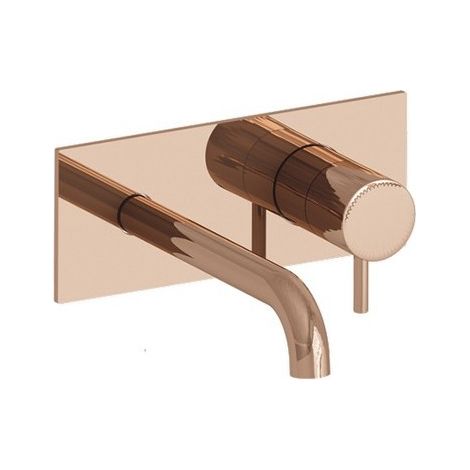 Lavabo Mural Triverde Avec Plaque Bec 18 Cm Or Rose Ex Tv276 Robinetterie TRIVERDE - CRISTINA ONDYNA TV25646P