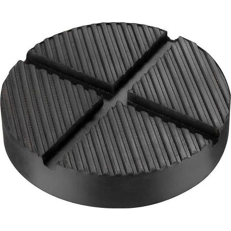 Patin en caoutchouc pour cric de voiture, plateforme de levage, bloc de cric rond, patin de changement de pneu (1 pièce, noir) (1/5)