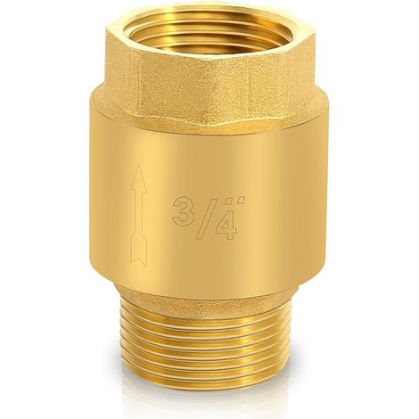Clapet anti-retour en laiton, filetage 3/4" AG vers IG, 3/4" AG x IG Inline en laiton, clapet anti-retour pour conduite d'eau, pompes de jardin, alimentation en eau