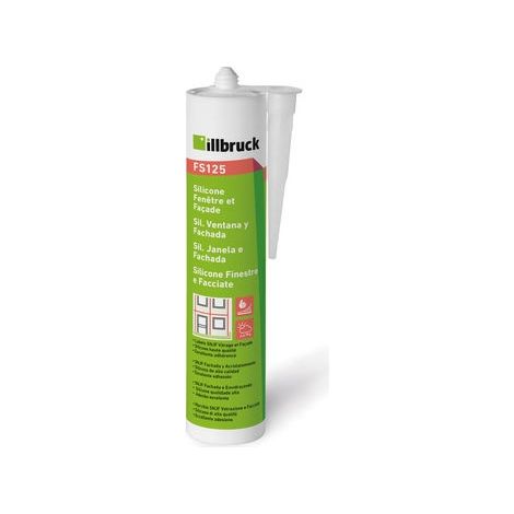 Illbruck – Mastic de fixation silicone élastomère neutre 310ml – Blanc ibiza 9010 – Joints d'étanchéité pour menuiseries extérieures et maçonnerie
