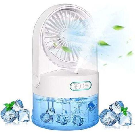Ventilateur brumisateur oscillant LAKJWO 40W 3 vitesses H6,7cm D3,7cm connecté Blanc