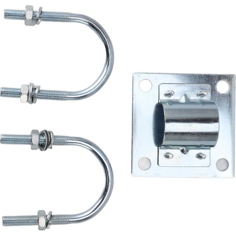 Support Mât Antenne Tubulaire Solide Orientation Ajustable Alliage Alu Étrier Mât Pour Toit Mur Set 1 (1/5)