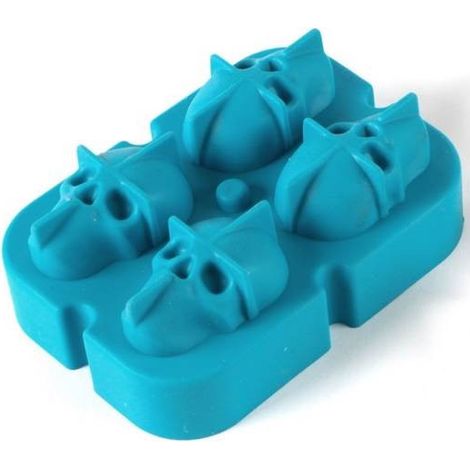 Ilsa stampo 4 teschi professionale silicone ghiaccio 5x3x4 cm (1/3)