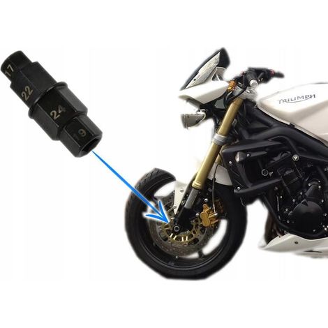 Geko Multifunktionswerkzeug Silber für Motorrad Achsdemontage