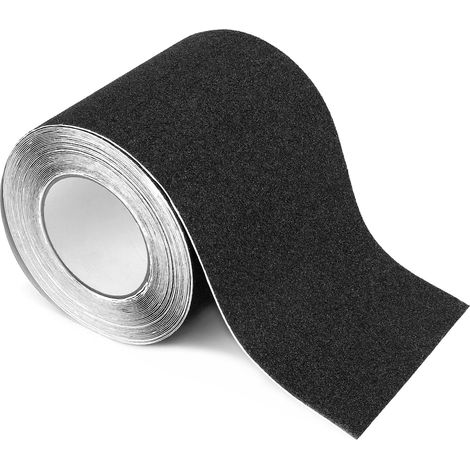 Bande Antidérapante Adhésive pour Escaliers, Friction, Abrasif pour les Sécurité, Escabeau, Intérieur, Extérieur, Haute Traction, 15CM x 5M, Noir (1/5)
