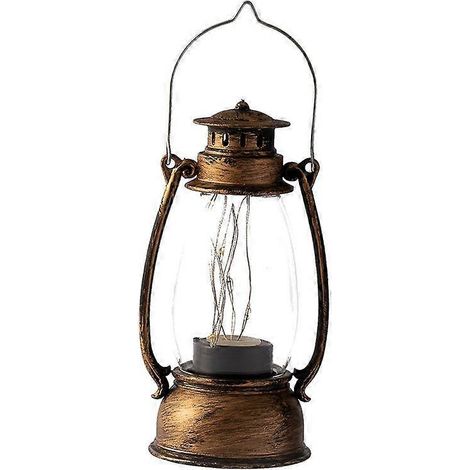 Bougie électronique au design rétro tendance, lampe bougie électronique à mèche goutte d'eau, lumière chaude, lanterne LED portable avec poignée, décoration pour la maison