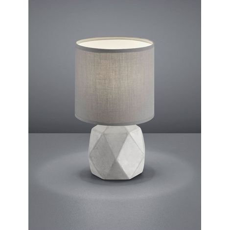 Lampada da tavolo RL Pike grigio argento cemento E14 28cm