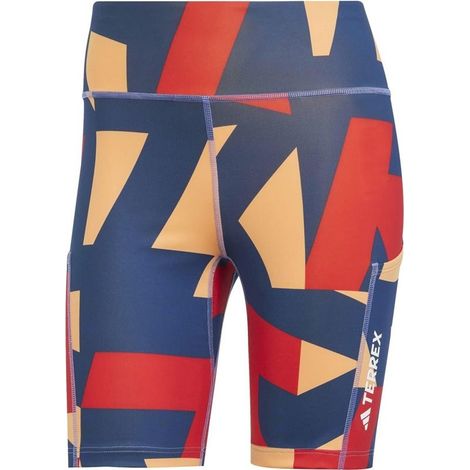 Shorts de mujer adidas TERREX Wmt 8 pulgadas T Aop - seimor/purrub/purrub talla: s