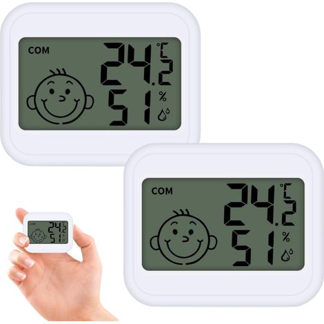 pezzi Igrometro digitale per interni, Mini igrometro, Mini termometro digitale LCD, Igrometro