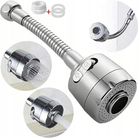 Aireador para grifo de cocina, extensión de doble función, MAX, flexible, cromado (1/5)