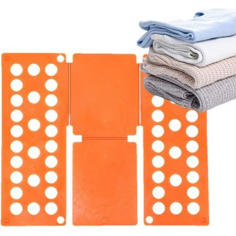 Planche À Plier Vêtements, Plieuse Linge, Plieur De Vetement Enfant Adulte, Planche De Pliages Linge pour T-Shirts Chemises Pantalons Pulls Jeans Serviettes, Aide Au Pliages Peu Encombrante (1/5)