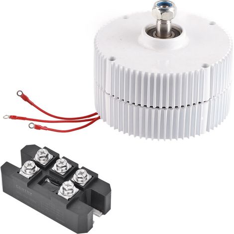 Générateur à aimant permanent d'éolienne 24 V 400 W, alternateur synchrone triphasé NE‑ 400 (redresseur de générateur)