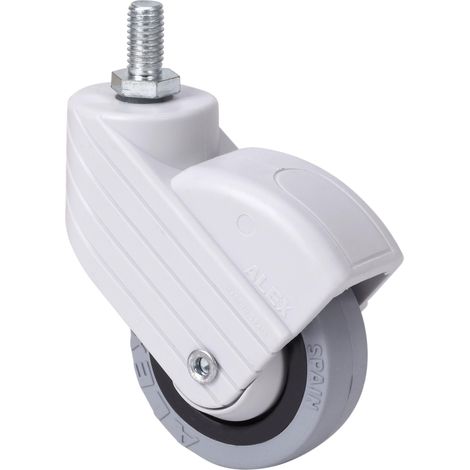RUEDAS ALEX 50hp50cp-5pgi50-45 m10x15 , Descripción
Ruedas de goma gris, especialmente indicada para soportar cargas hasta 22 Kg.
Se aplica en expositores, muebles comerciales, taburetes, mobiliario,