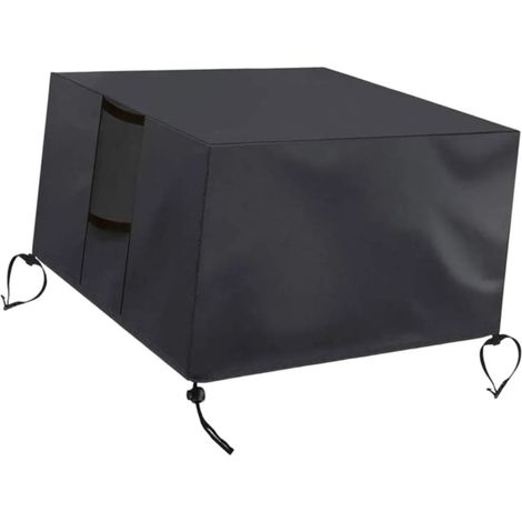 Housse pour feu de camp, imperméable et résistante aux intempéries, 82 x 82 x 61 cm (1/5)