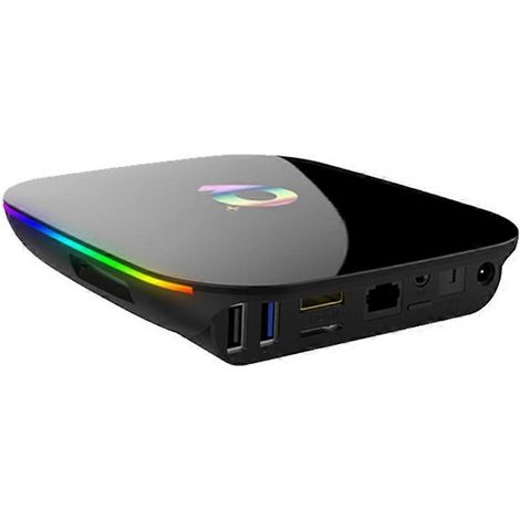 Boîtier TV Android 10 H616 2.4G WiFi compatible avec l'Assistant Google, lecteur multimédia en streaming, multilingue, 2 Go + 16 Go, prise UE (1/5)