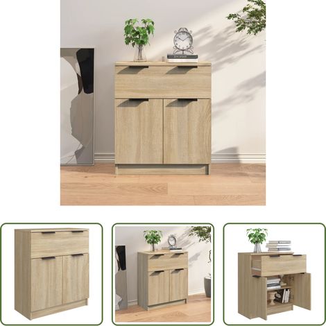 Holzwerkstoff - Sideboard Sonoma-Eiche 60x30x70 cm Holzwerkstoff (1/5)