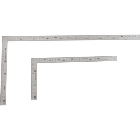Règle Carrée En L En Acier Inoxydable 2 Pièces - Équerre Métallique Précise Pour Travail Du Bois Dessin Architecture Et Ingénierie - Outils Polyvalents Pour Professionnels Et Amateurs (1/5)