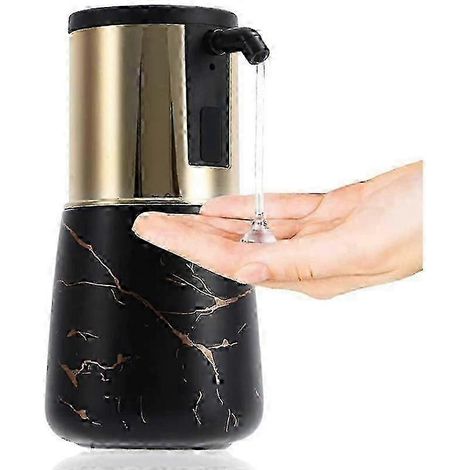 Distributeur de savon liquide en céramique, distributeur de liquide vaisselle sans contact, porte-savon doré (1/5)