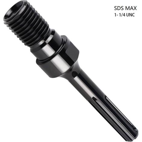 Adaptateur SDS MAX sur Couronne de Forage Diamantée 1 1/4" UNC, Adaptateur pour Carotteuse 190mm carotteuse (1/4)