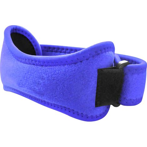Sangle de Genou Réglable avec Absorption des Chocs pour Tendinite Rotulienne - Bleu (1/5)