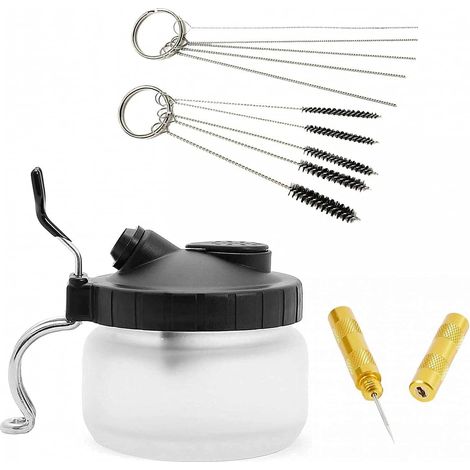 AIR 4 SET aérographe pistolet lavage nettoyage outils aiguille buse pinceau manique de nettoyage afin de vitres (1/5)