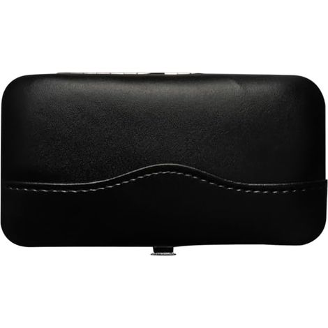 Aufbewahrungsbeutel für Pinzette aus Kunstleder, Wimpernverlängerungsschere, leere Box, Wimpernbürste, Pinzetten-Trimmwerkzeuge, schwarz (1/4)