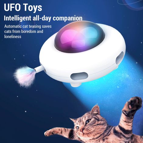Jouet automatique pour chat, électrique intelligent, gravité, auto-divertissant, baguette à plumes, animal de compagnie pour les amoureux (1/5)