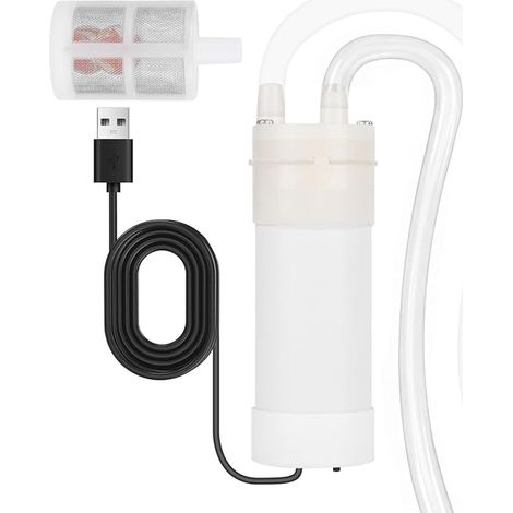 USB Mini DC Self-Priming Water Pump, Small Silent Pump with 1m PVC Hose (1/2)