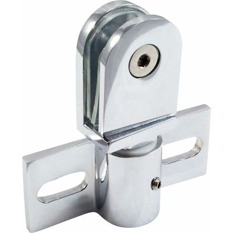 Glass shower door pivot hinge – Polished chrome copper – Width 75mm – Height 76.4mm – Max load 45kg – Easy installation (1/5)